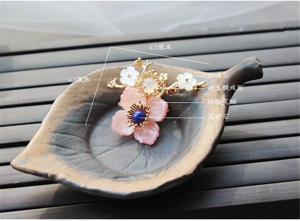 Broche De Flores Hecho A Mano, Botón, Bufanda, Cárdigan, Chal, Botón, Broche De Estilo Antiguo (Tamaño Universal D)