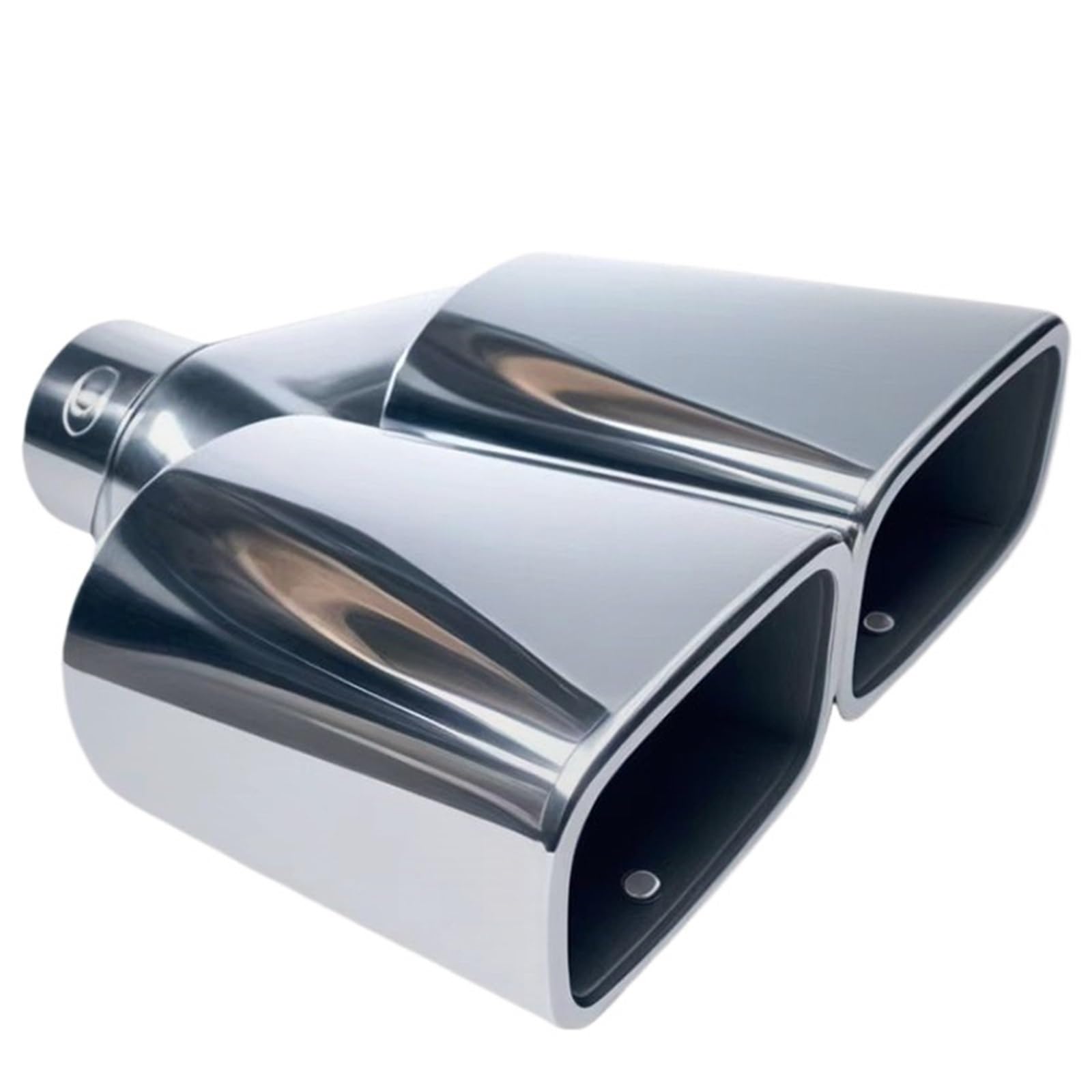 1 Szt. Końcówka Tłumika Ze Stali Nierdzewnej System Rur Uniwersalny Kwadratowy Podwójny Wylot Końcówka Wydechu Akcesoria Samochodowe Wlot 60mm(Titanium black)