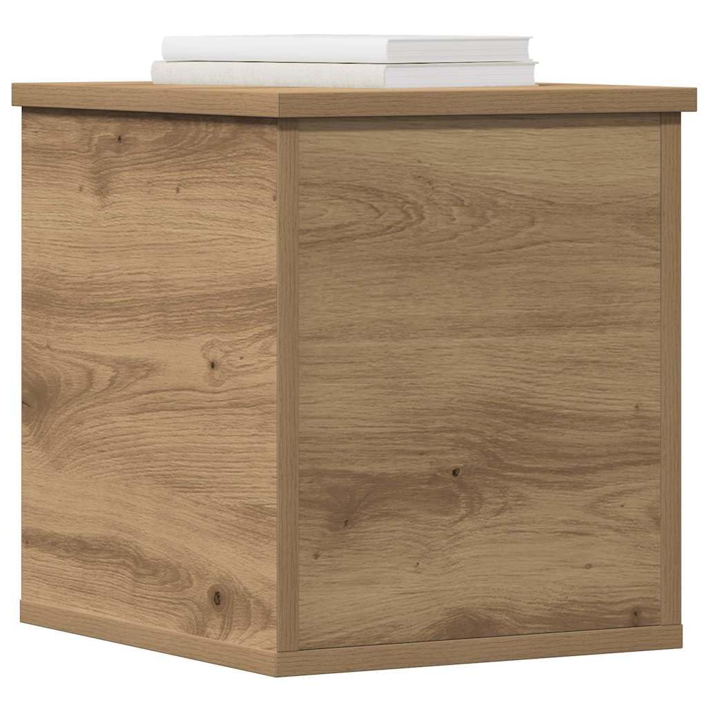 vidaXL Storage Box Artisan Oak 30 x 35 x 35 cm Engineered Wood, Living Room Storage, Rectangular Chest, Modern Organizer Box, Ample Space, Home Solution, Clutter-Free Utility