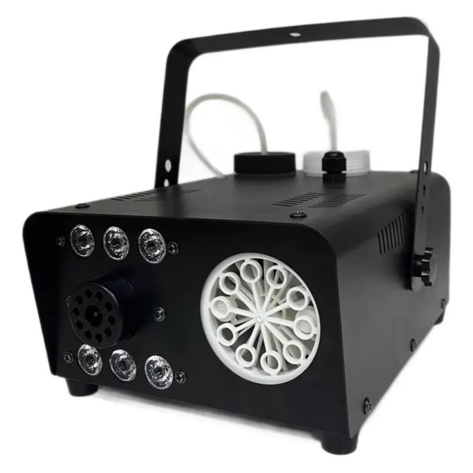 Machine à bulles de fumée 600 W, 6 LED, 7 couleurs, télécommande, équipement professionnel for scène effets spéciaux, for DJ et fête Effets de scène