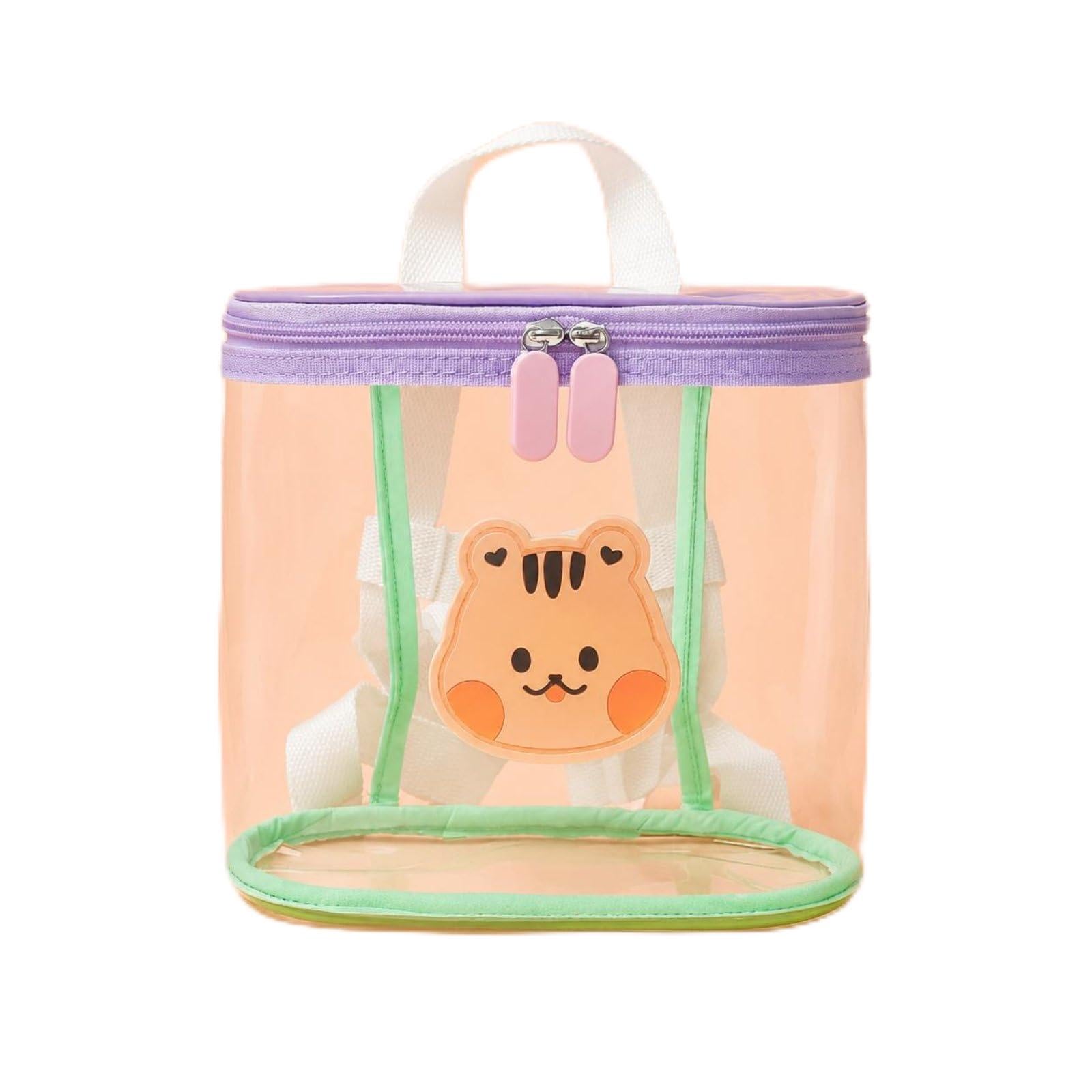 PEXORVA® Wildlife Print Clear Backpack Color Contrast Clear Jelly Backpack Cute Storage Bag for Beach, Travel, Swimming, Yellow Pink, Rabbit|Clothing, Shoes & Accessories | Kids | Backpacks & Bags-image-43
