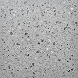 Peel and Stick Floor Tiles Pack of 60 Pieces Covers 60 ft² (5.57m²) Self Adhesive Vinyl Floor Tiles size 12x12 In (30.5x30.5cm) 1.5mm thick Waterproof Kitchen Terrazzo Grey Vinyl Flooring