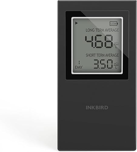 INKBIRD Medidor de radón portátil, detector de radón doméstico, funciona con pilas, versión estadounidense-PciL