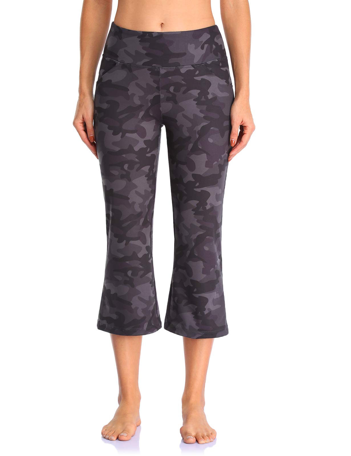 MOVE BEYOND Donna Pantaloni e Pinocchietti Bootleg da Yoga con 4 Tasche a Vita Alta Controllo di Pancia