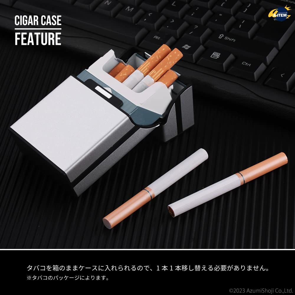 Amazon | AngeliqueShop シガーケース シルバー シガレットケース 20本