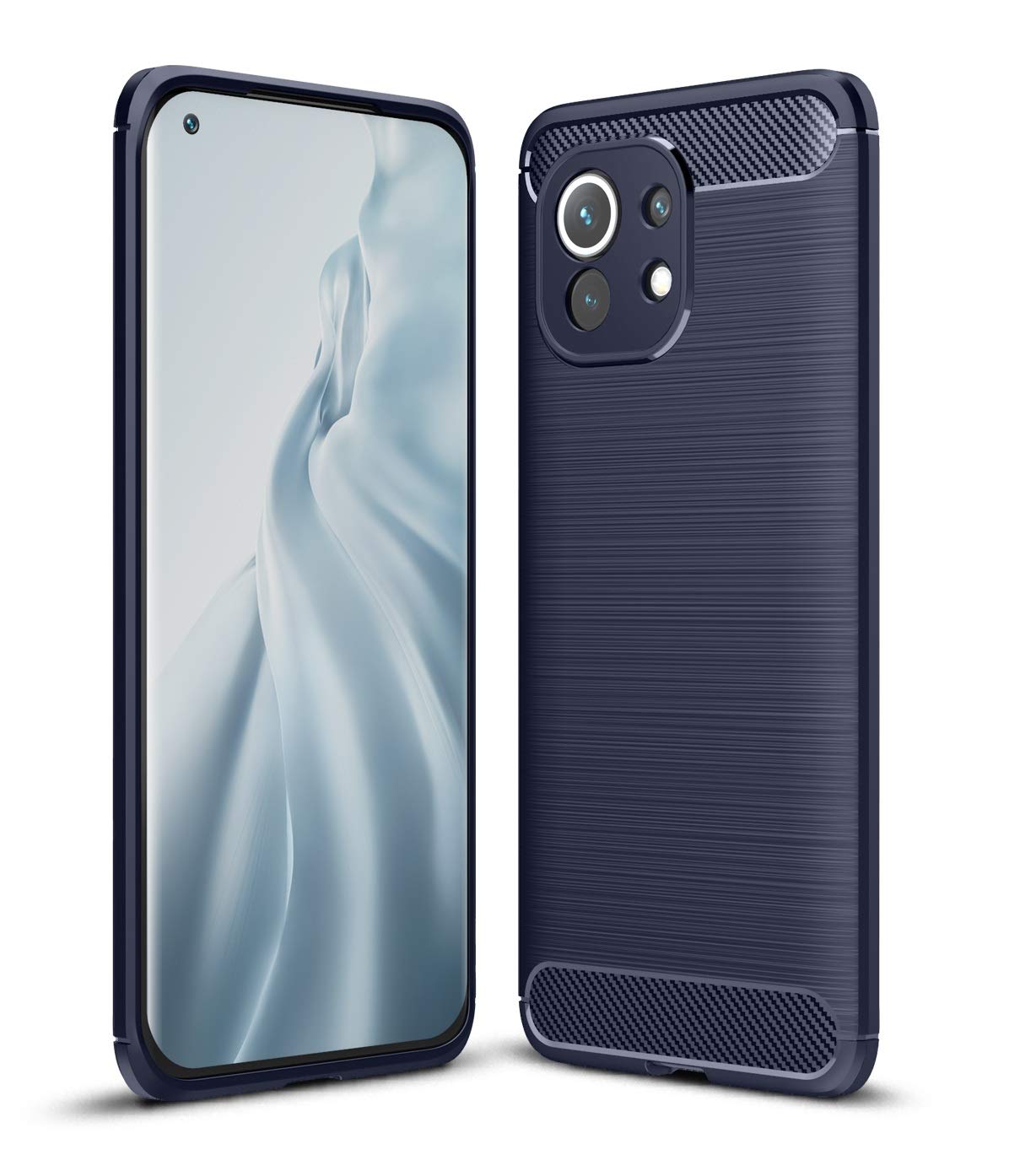 Non-fingerprint Rubber Matte Solid Case for Xiaomi 11 Lite 10 10T 10S Redmi Note