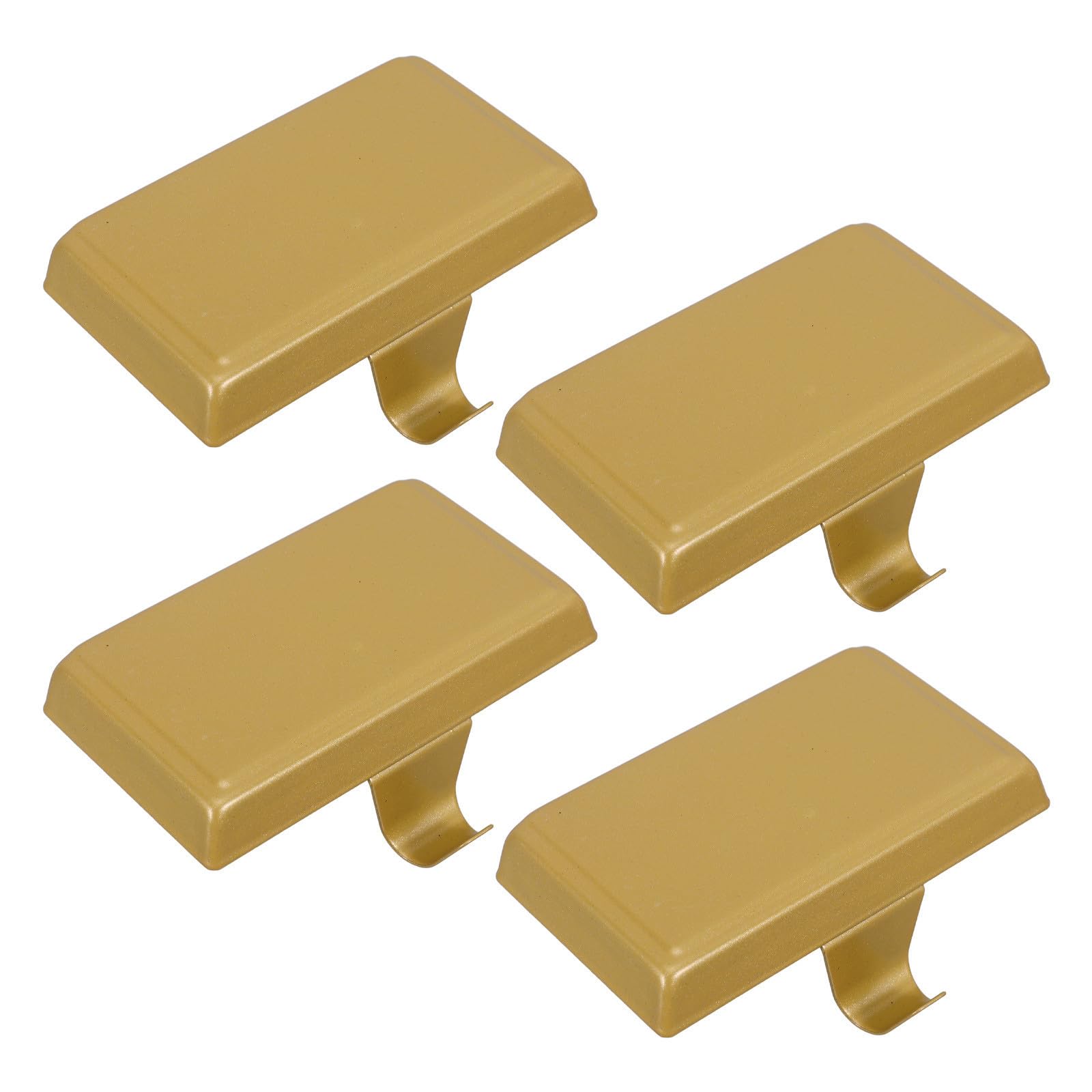UKCOCO 4 Piezas Soporte de Calcetín Navideño de Metal Dorado para Repisa