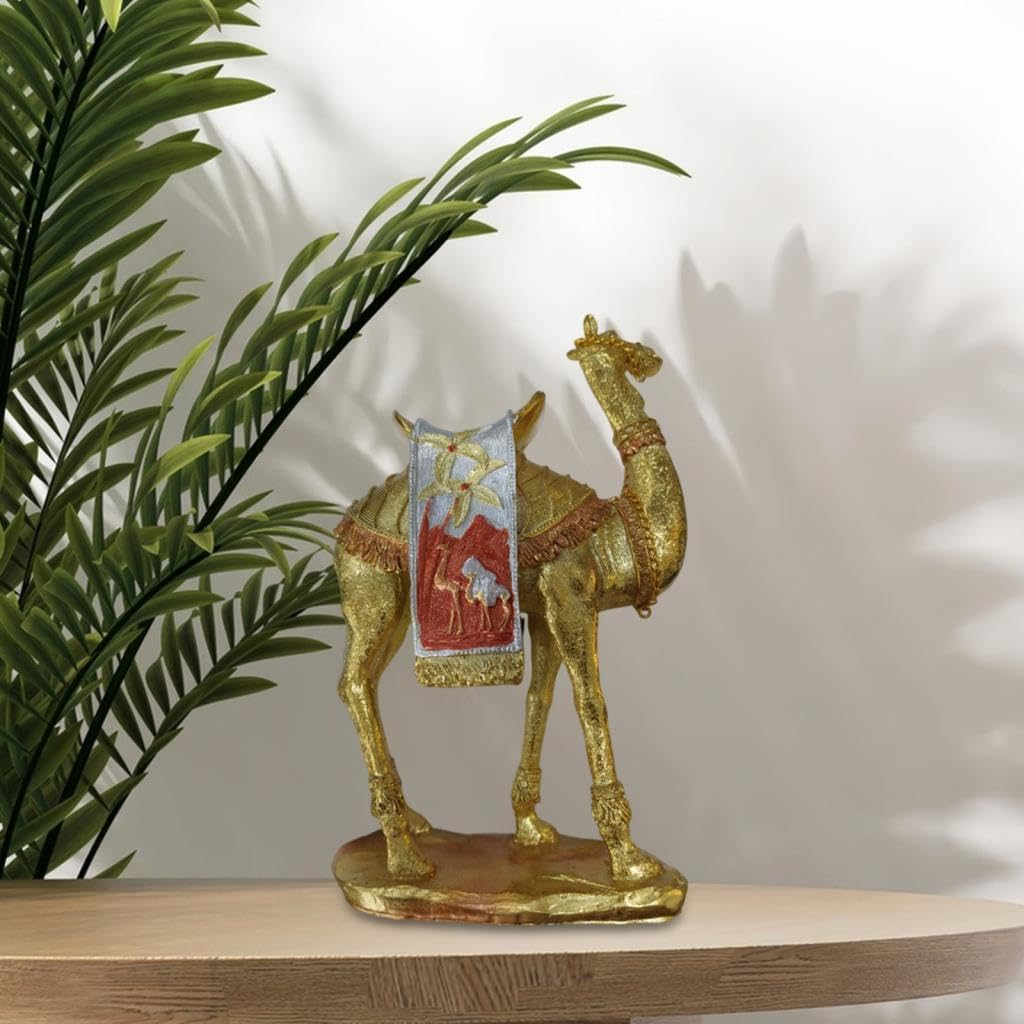 Statuetta di Cammello Da Scrivania, Statuetta di Animale, Decorazione, Scultura in Resina Da Collezione, Oggetto Artistico Fatto a Mano, per Sog, l
