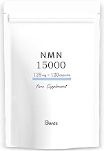 Nippon Sante NMN 15000 (125 mg x 120 capsules), Made in Japan, Purity, 100% Beta, Acid Resistant, GMP Free, Titanium-free (NMN Only)