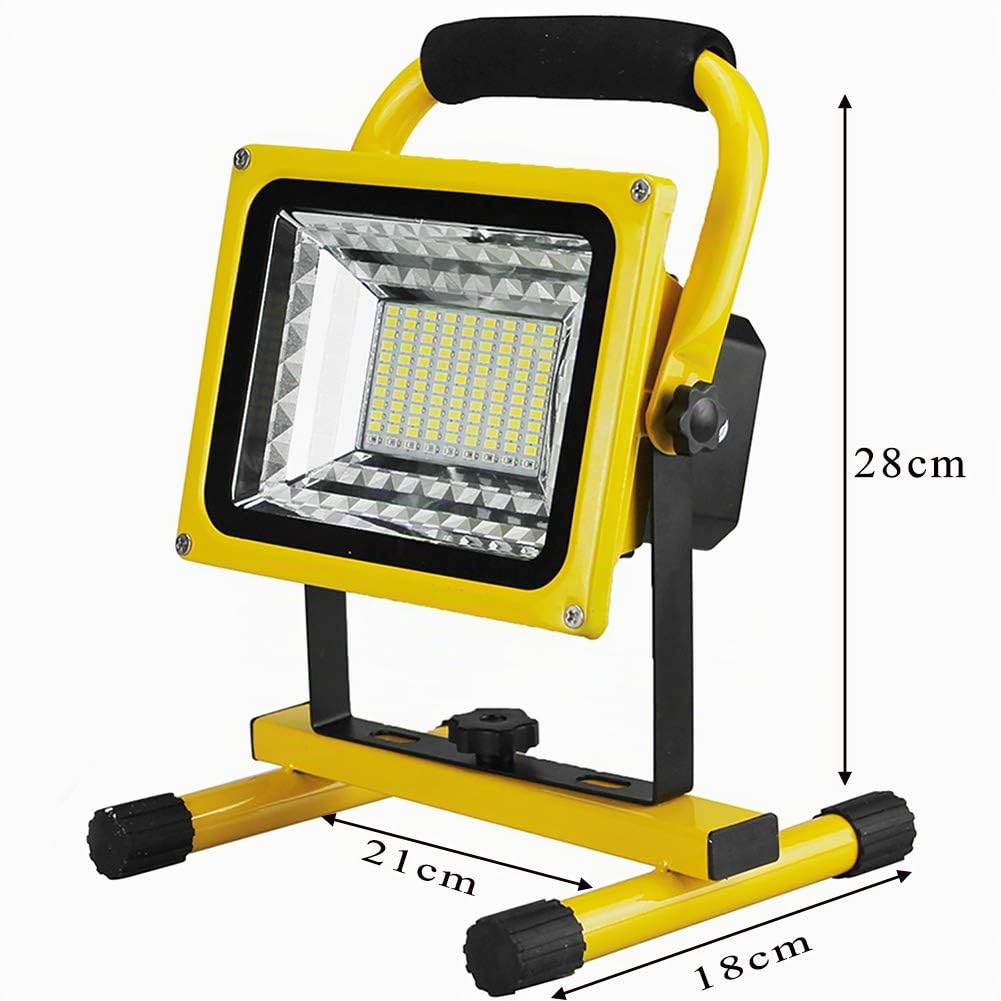 Foco LED Recargable 500W 9000LM, Reflector LED Portátil para Trabajo Exterior, Luz de Inundación con Batería 15600mAh, 6 Modos de Brillo Ajustables, Carga USB, IP66 Impermeable para Camping, Taller