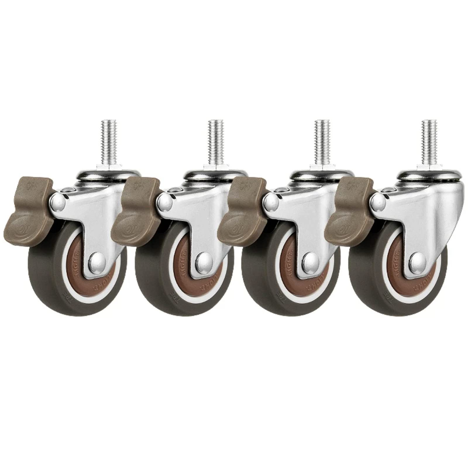 Zguouzantye Brake 4 Heavy Duty Caster Wheels For Trolley 50Mm