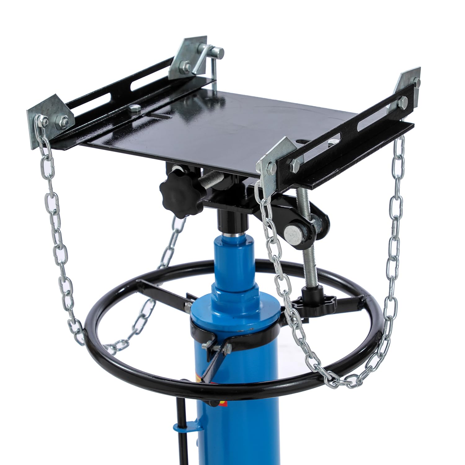 KATSU Tools Hydrauliczny podnośnik skrzyni biegów – pojemność 0,5 tony, podnośnik teleskopowy do 175 cm, kółka obrotowe, nożny i regulowane siodełko, do podnośnika samochodowego, garażu