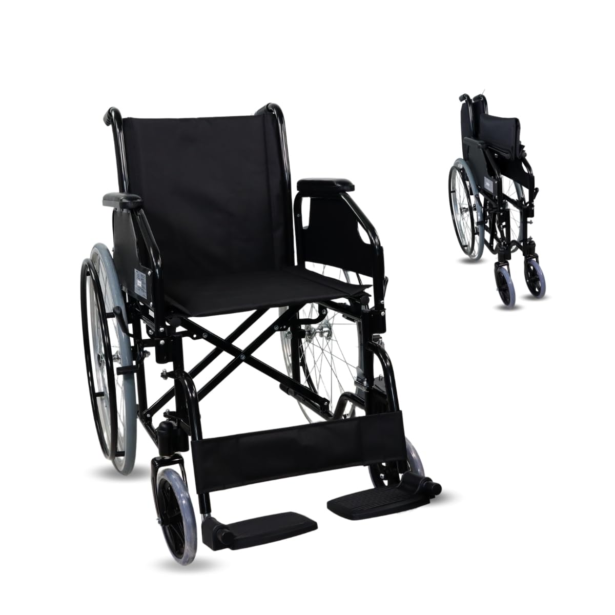 Mobiclinic®, Sedia a rotelle pieghevole, Autopropulsa, Braccioli rimovibili e imbottiti, Poggiapiedi abbattibili, Catedral, Freno manuale, Sistema di sollevamento dei marciapiedi, Ruote antiforatura