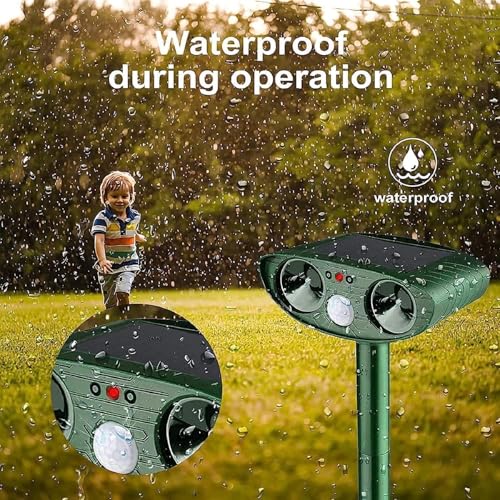 Katzenschreck Ultraschall, Solar Tiervertreiber Katzenvertreiber, Ultraschall Tierabwehr Hundeschreck Wasserdicht mit Bewegungssensor für Garten Katzen, Hunde, Wildtiere