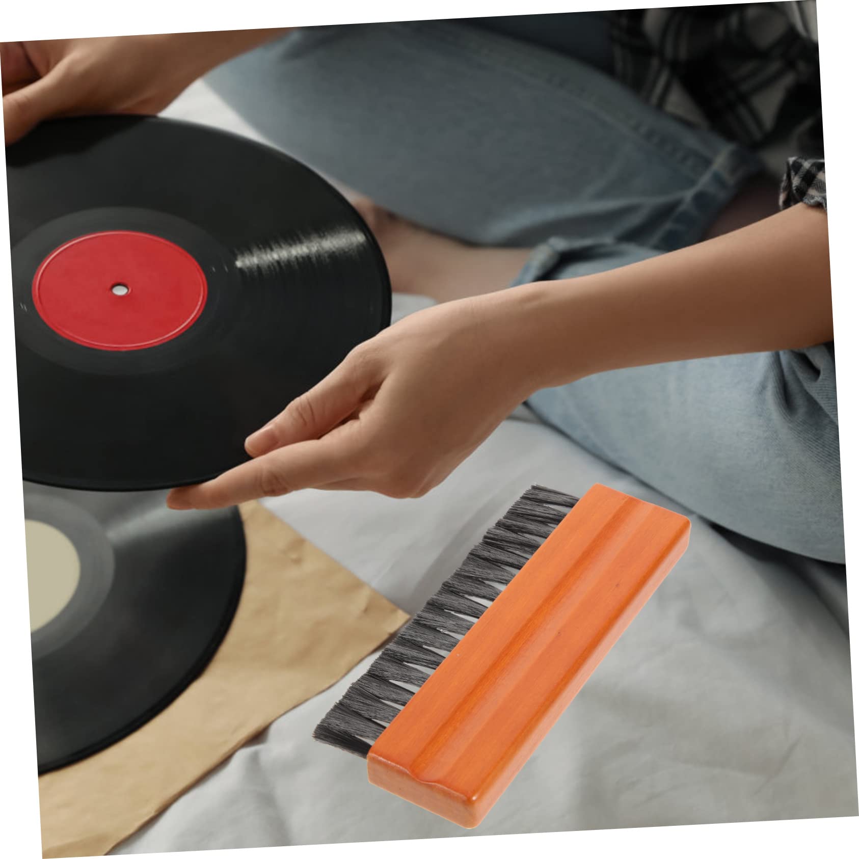SUPVOX 4 Pezzi Di Fornitura Per La Pulizia Dei in Vinile Spazzola Per La Rimozione Della Manico in Legno Per