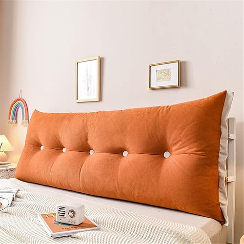 Miniatura 9 de Almohada de cabecera tamaño matrimonial con correas y cremallera de metal doble, almohada grande para sentarse para ver la televisión, juegos o