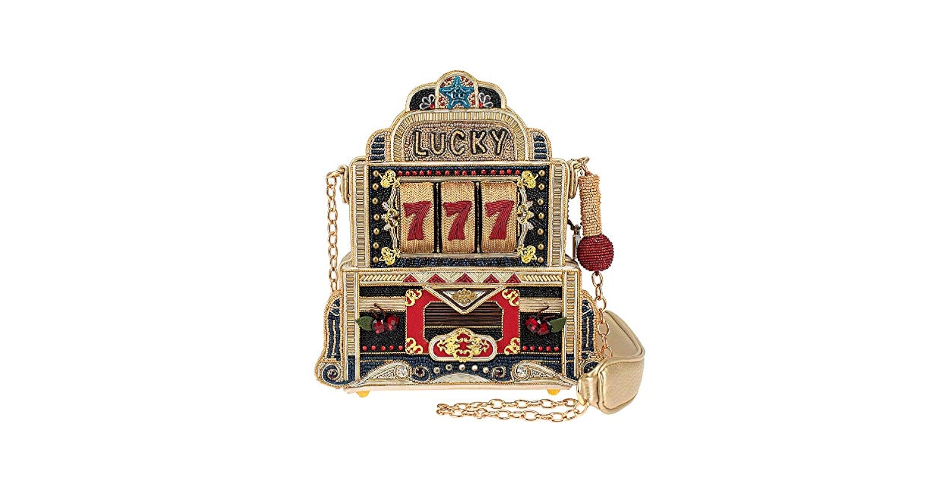 Mary Frances Lucky 7 Beaded Handbag – Novelty Casino-Themed