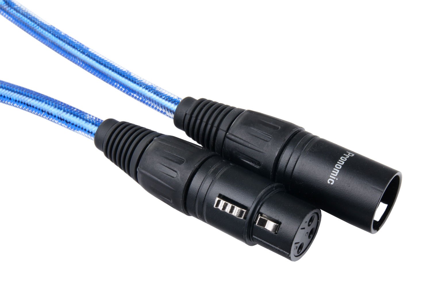 Pronomic Stage XFXM-Blue-10 Cavo Microfono XLR 10 m Metallic Blue Set da 10 | Connettori: XLR femmina 3 poli ? XLR maschio 3 poli, Lunghezza: 10m, Sezione conduttore: 0, 226 mm², Rame privo di ossigeno