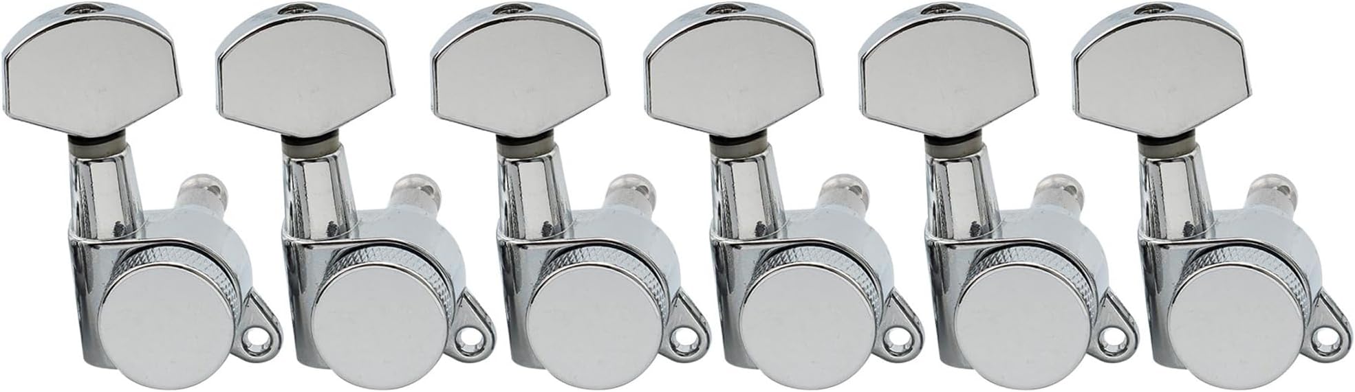 Pro 6 inline Locking String Tuning Pegs Machines Heads Set for Fender Stratocaster Telecaster Electric Guitar, Chrome