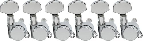 Musiclily Juego de 6 clavijas de afinaciĂłn en lĂnea para Fender Stratocaster Telecaster Guitarra ElĂ©ctrica, Cromo Musiclily Juego de 6 clavijas de afinaciĂłn en lĂnea para Fender Stratocaster Telecaster Guitarra ElĂ©ctrica, Cromo