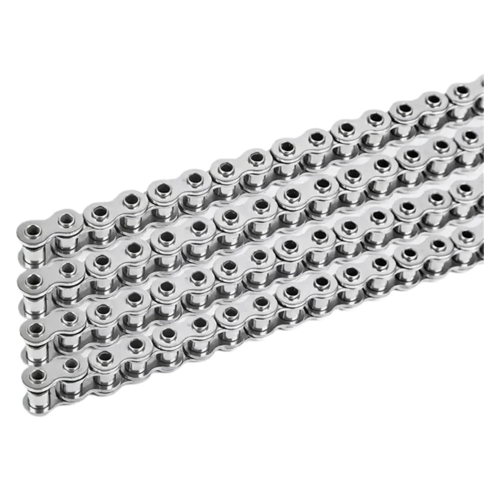 Rollenkette Aus Kohlenstoffstahl 1,524 Meter 304 Edelstahl Simplex-Rollenkette 06B-1 08B-1 10A-1 12A-1 16A-1 20A-1 Einreihige Antriebskette for die Übertragung(06B-1-160L(1.524m))