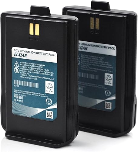Miniatura 1 de Paquete de 2 baterías de iones de litio de 3.7 V 1100 mAh de repuesto para radio bidireccional Retevis RT27 RT27V Walkie Talkies
