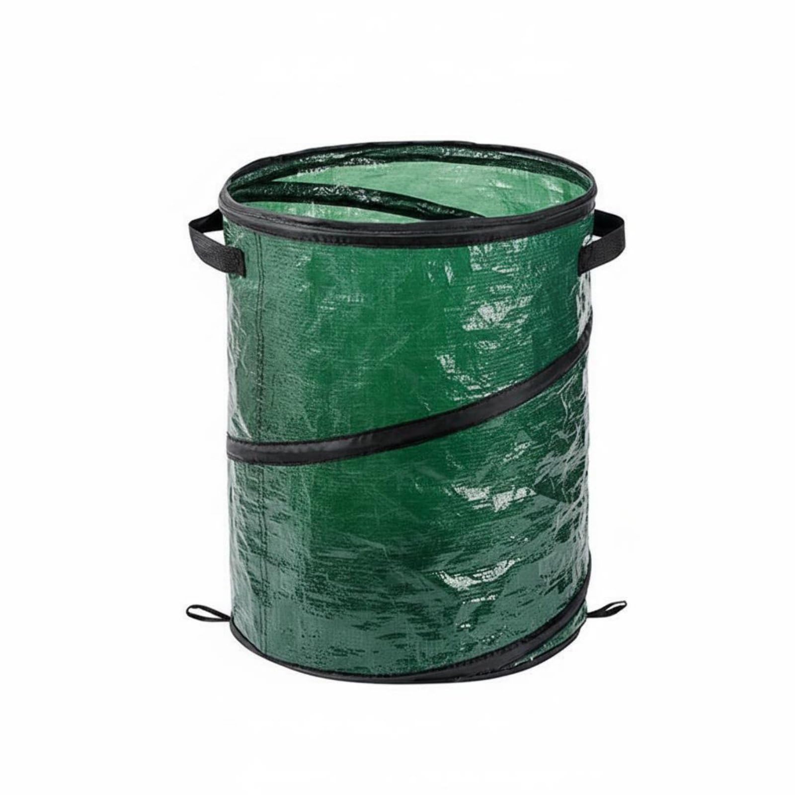 Bidone Piegevole per Rifiuti Espandibile Contenitore da Giardino Robusto in PE Intrecciato con Struttura in Acciaio Manici per Trasporto Facile Adatto, color to 3