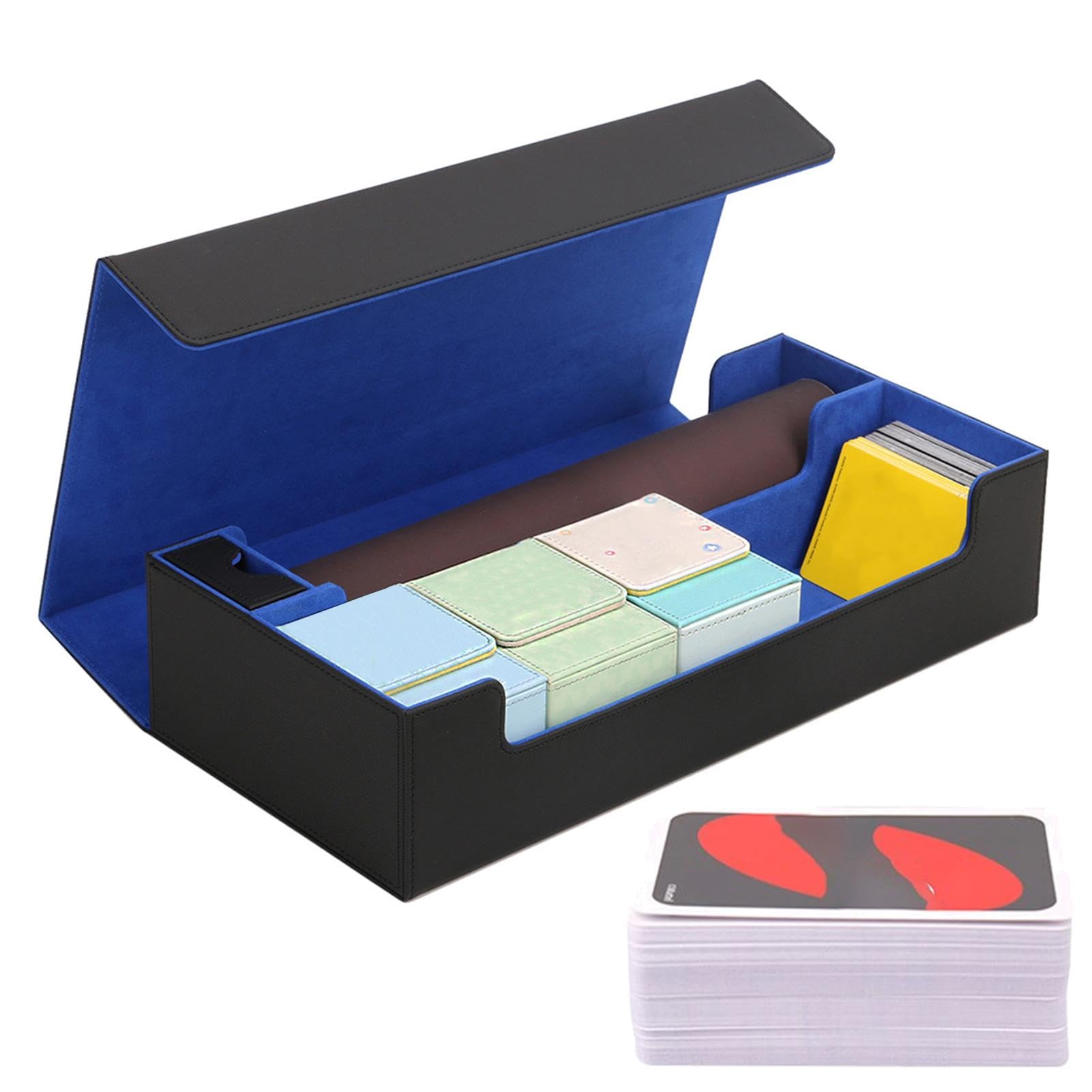 Scatole per carte sportive, supporto per carte di facile accesso | custodia in pelle PU con chiusura
