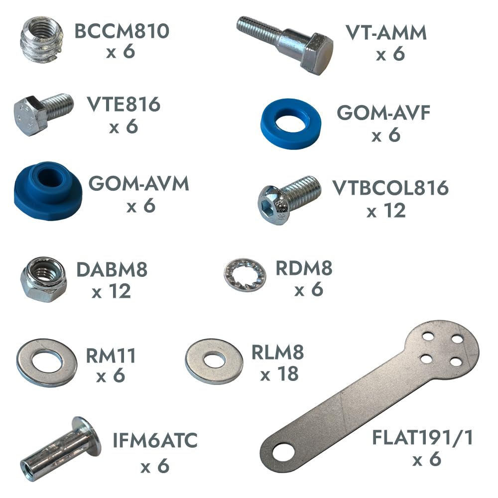 Syncro System Kit scaffalatura furgone Berlingo Partner Kangoo Ducato Boxer Jumper Transit Sprinter – 3 ripiani divisori alluminio antina vano passa-ruota 76x108x31 cm