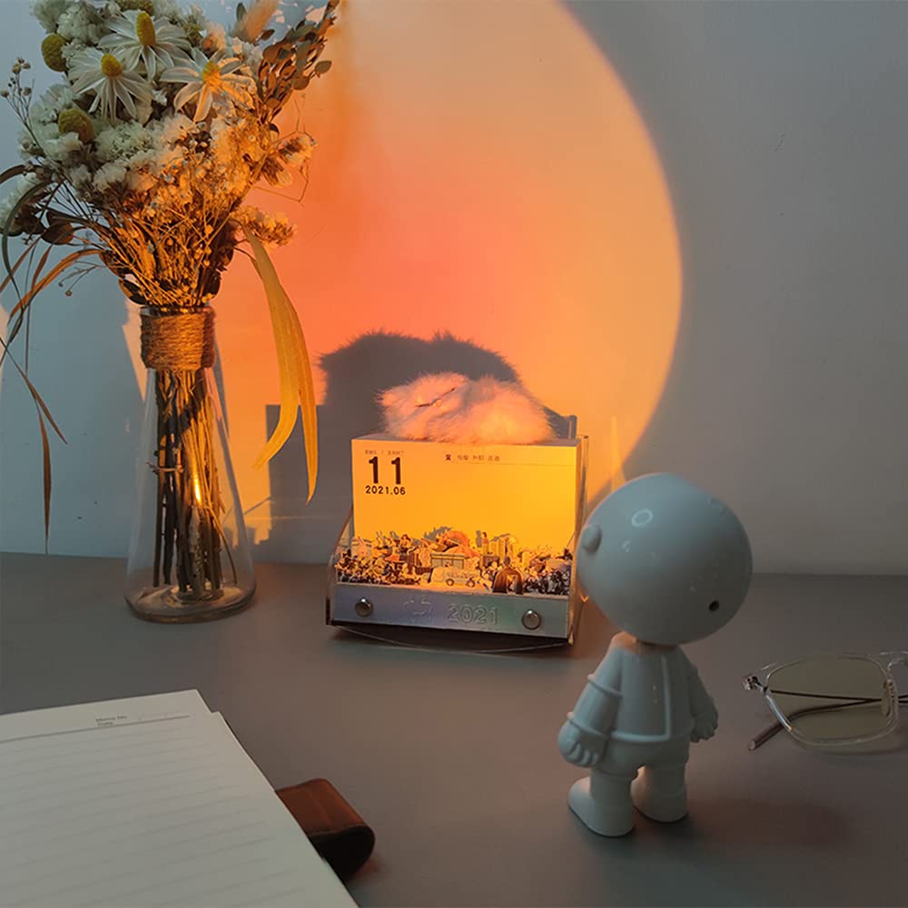 Sunset Projection Lamp, Astronaut Kids Night Light,7 Lighting Modes, 360 Degree Rotation, Detachable Head with Magnetic,Romantic Light Modern Floor lamp,for Bedroom Decor