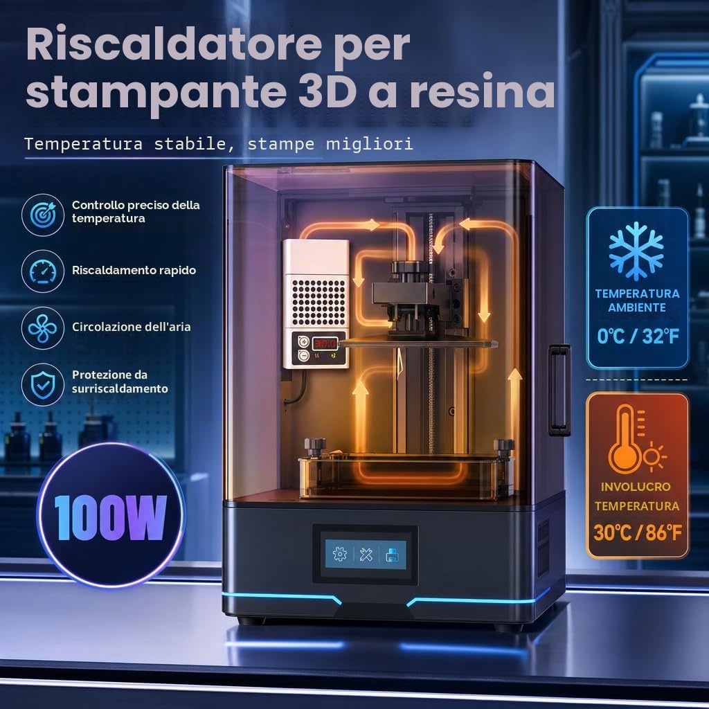 Mini Riscaldatore per Stampante 3D, Termostato di Riscaldamento, Controllo della Temperatura, per Stampanti 3D LCD DLP