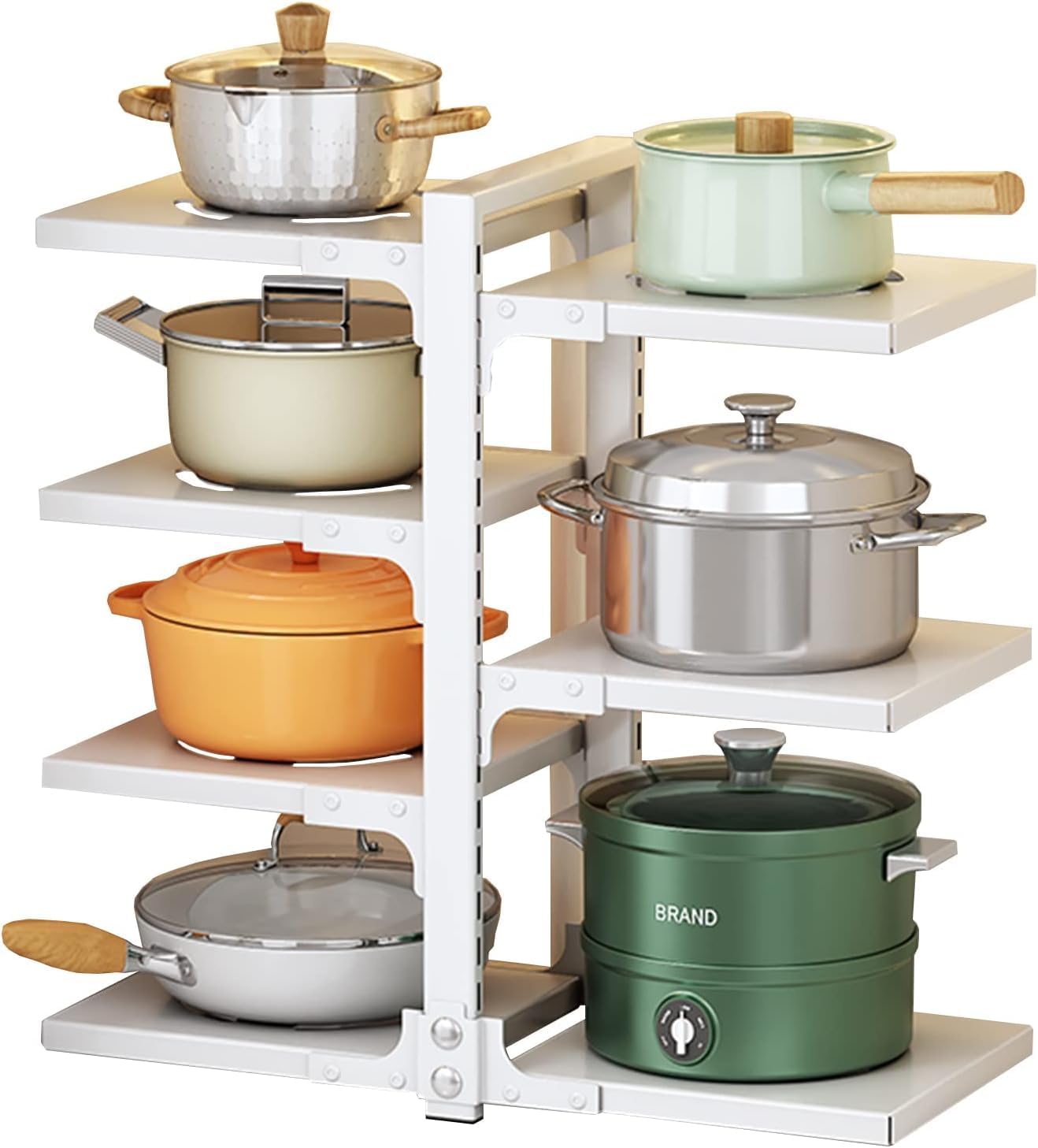 Amazon.co.jp Under the Sink Storage Slide Pan Rack Vertical Pan Stand