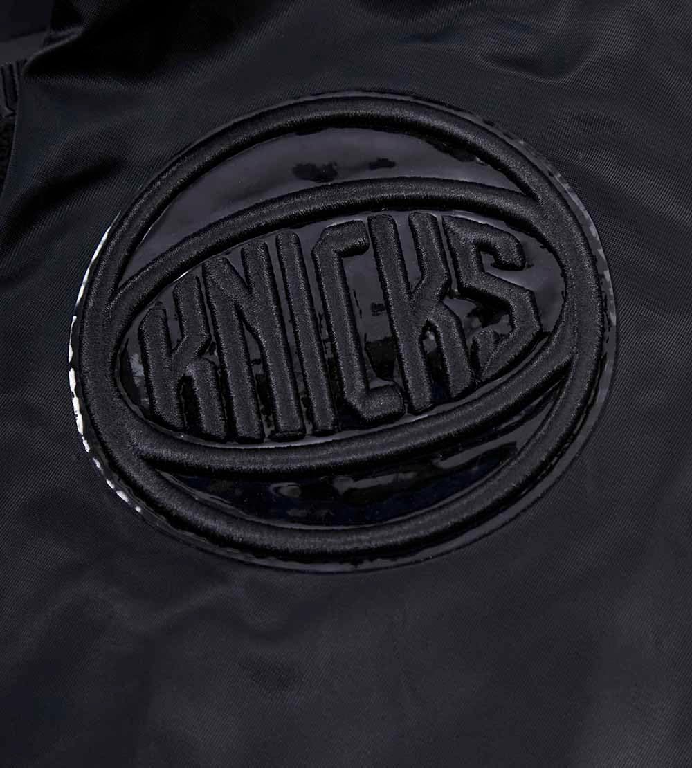 Pro Standard Mens NBA Classic Triple Black Satin Jacket - Image 9