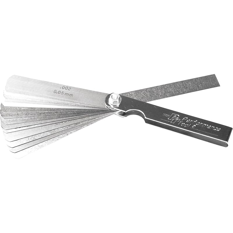 Calibrador de Lâminas para Válvulas Performance Tool W131C com 15 Lâminas e Régua de Aço de 7,6 cm