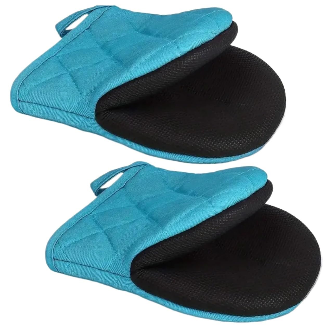 2Pcs Oven Mitts 500°F Heat Resistant, Non-Slip Grilling, Kitchen Safe Cooking For Kitchen(Blue)