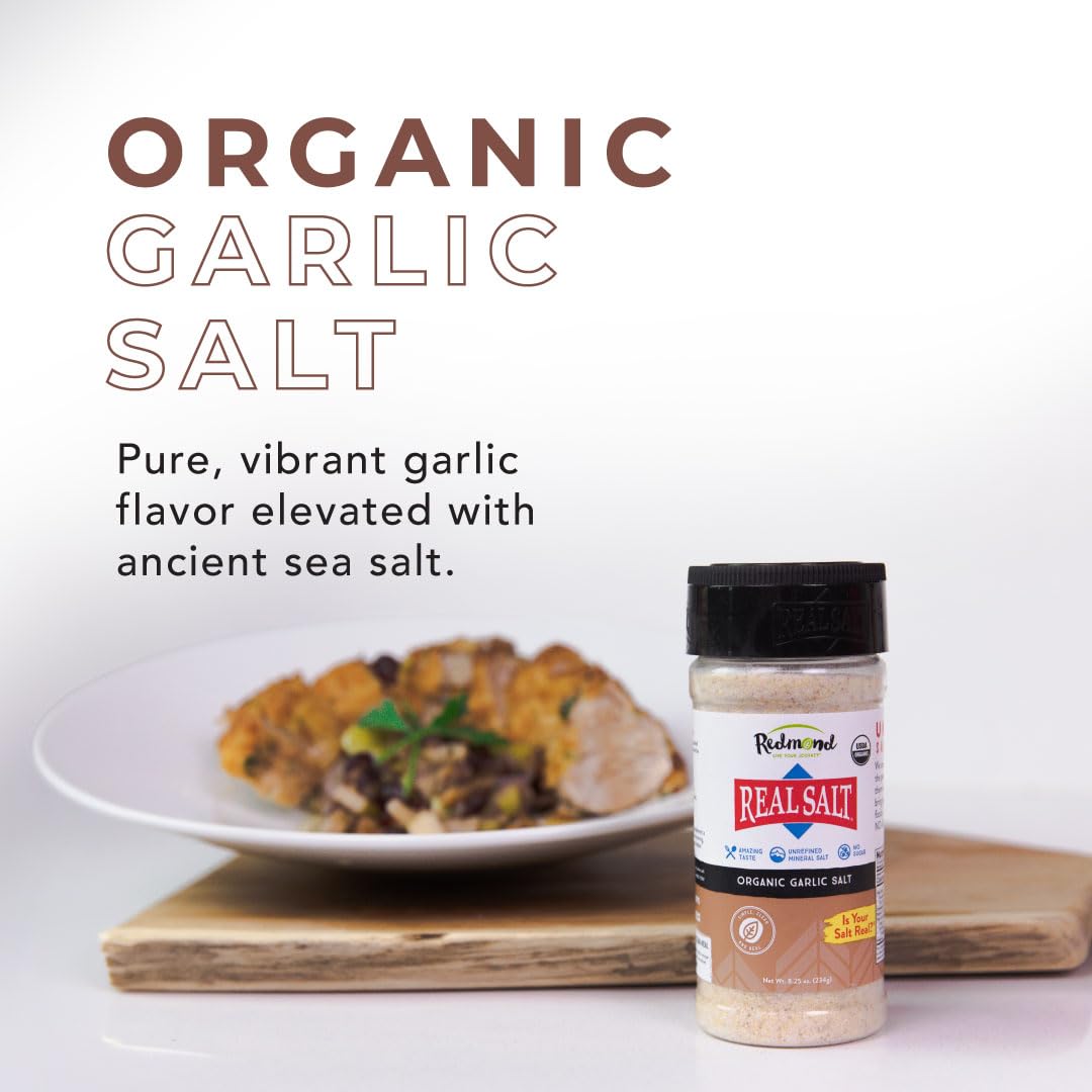 REDMOND Trading Real Salt Garlic Organic Natural Seasoning Food Preparation 8.25