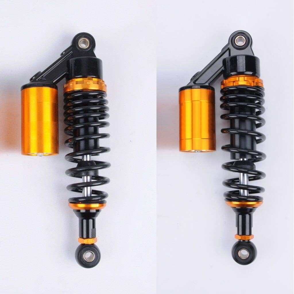 Liquor Pair 7mm Spring Round Ends for Scooter ATV Go Kart Quad Dirt Sport Bikes 280MM Motorcycle Air Shock Absorbers Black