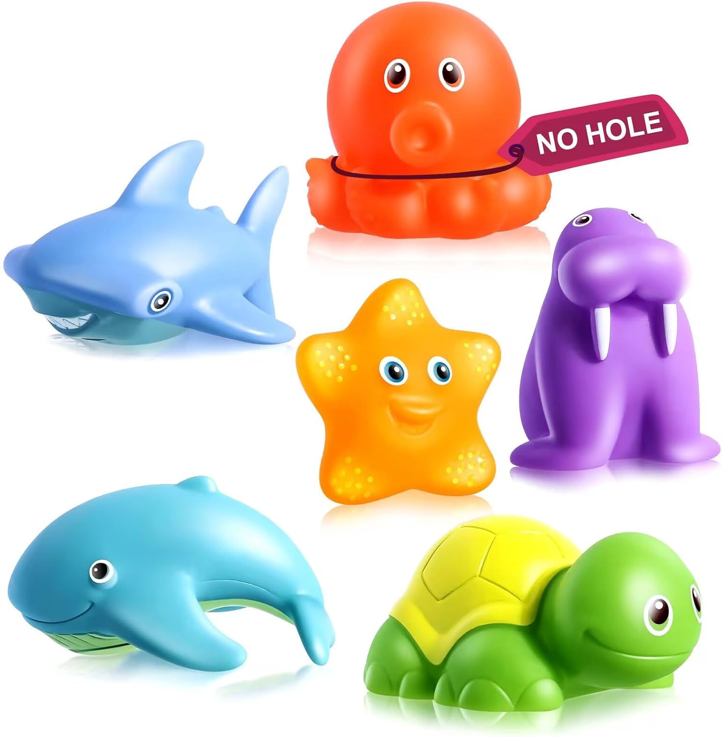 Mold Free Bath Toys for Baby 612 Months 6 Pcs No Mold No