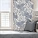 NuWallpaper NUS3830 Navy Secret Garden Peel & Stick Wallpaper, Blue