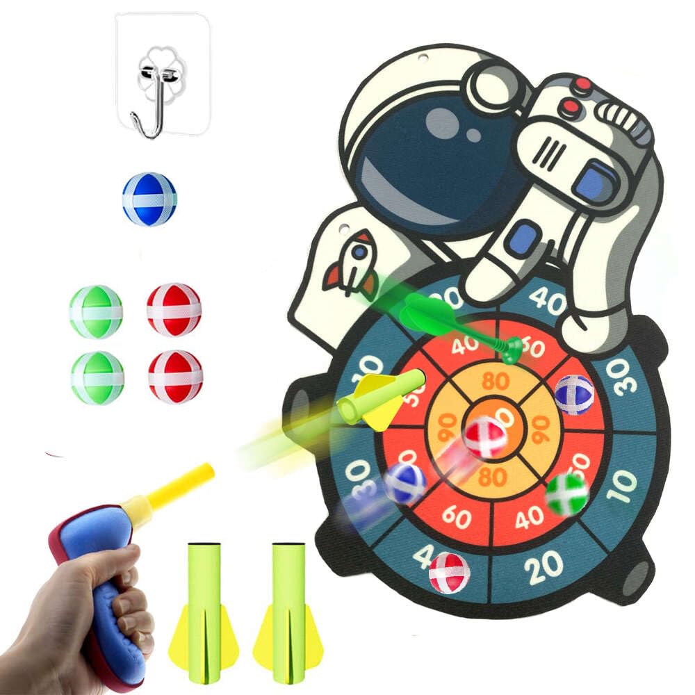 KIDSARTZ - Dartboard (Astronaut Shaped Dartboard Set with Soft EVA Bullets, Sticky Balls and Darts) Attractive Colours and Designs. Ideal for Giving as Gift. Comes in Attractive Packets. (B0CYXV4KM6) Amazon Price History, Amazon Price Tracker