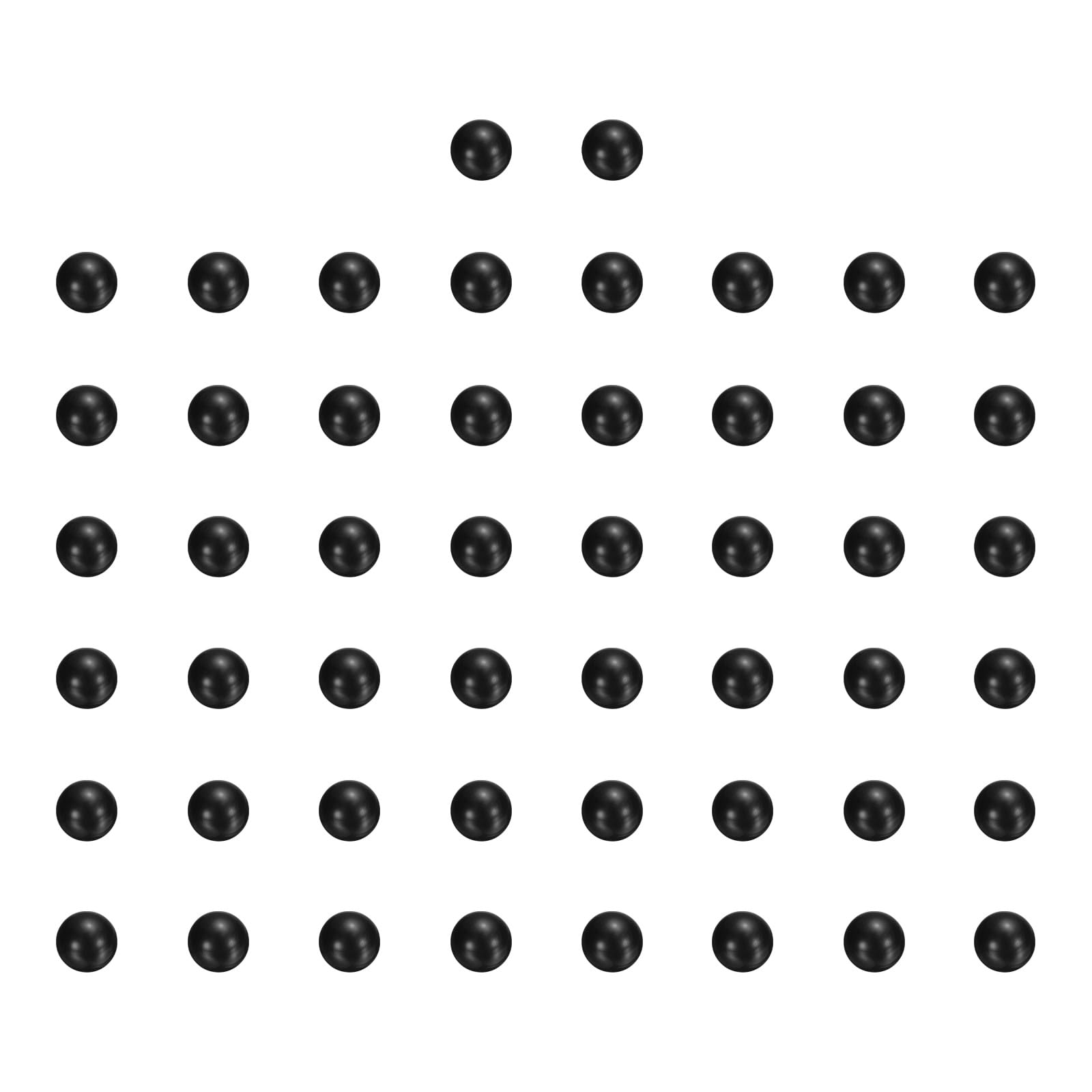 QUARKZMAN 50 Bolas de Cojinete de Plástico POM 1/4" 6.35mm G2 Negras
