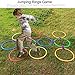 Pinsofy Multi-Colored Hopscotch Rings Game Set, Jumping Rings Game, Good Flexibility for Outdoor Use Indoor Use