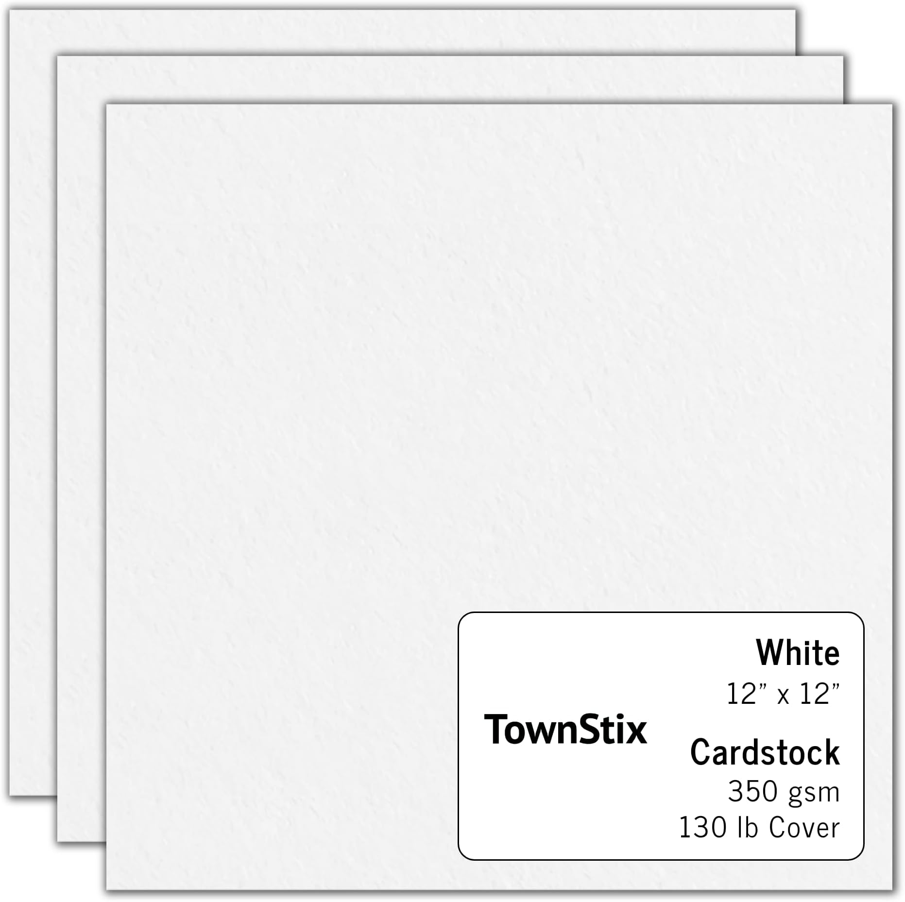 130 lb Cover (350 gsm), Extra Heavy White Cardstock 12
