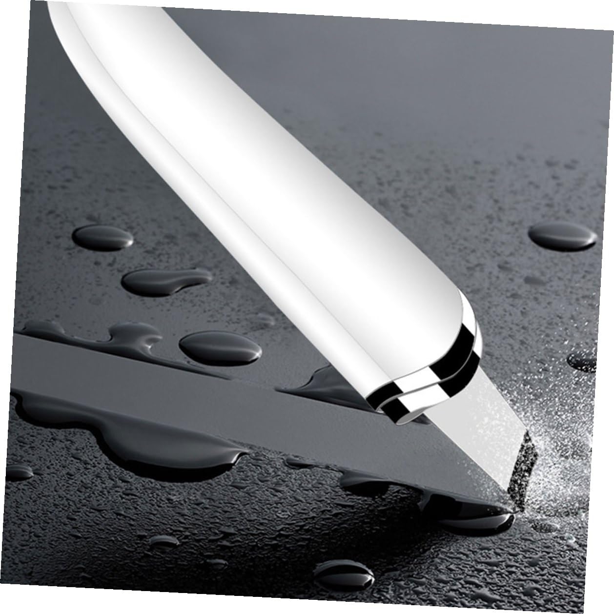 Limpiador Facial Ultrasónico LCD de Abs y Acero Inoxidable, Blanco