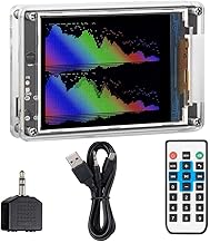Sonomètre MIC+LINE avec affichage audio stéréo et horloge de visualisation de spectre musical, écran LCD, entrée micro filaire et sans fil, télécommande pour studio de bureau à domicile