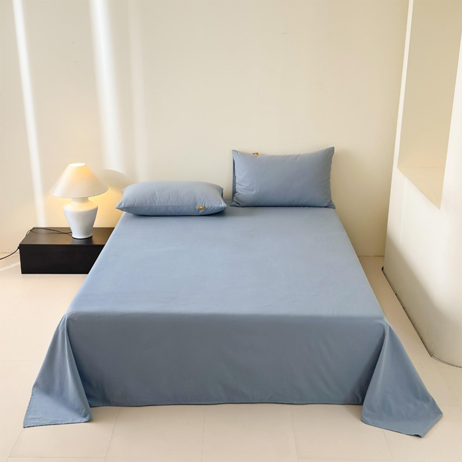 Bettlaken 245x250cm Blau Extra großes Bettlaken