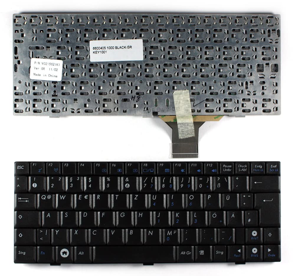 Clavier pour Ordinateur Portable Noir Allemande Keyboards4Laptops