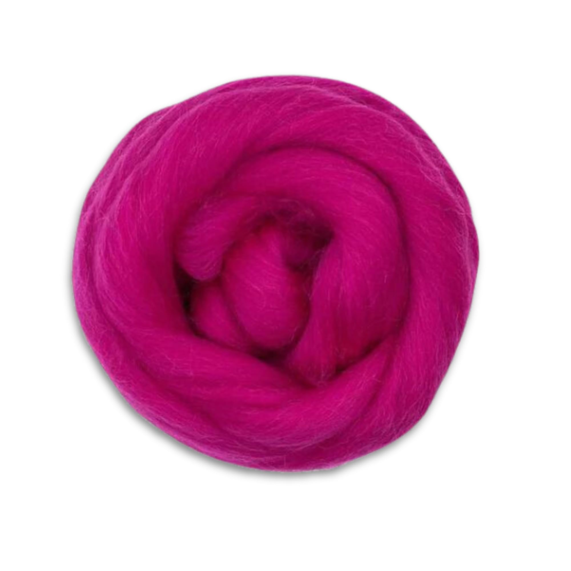Revolution Fibers Dyed Corriedale Wool | 8.2 Ounces of Premium Combed Wool Top | 26 Micron, 100% Pure Corriedale Wool Roving, Ethically Sourced (Raspberry)
