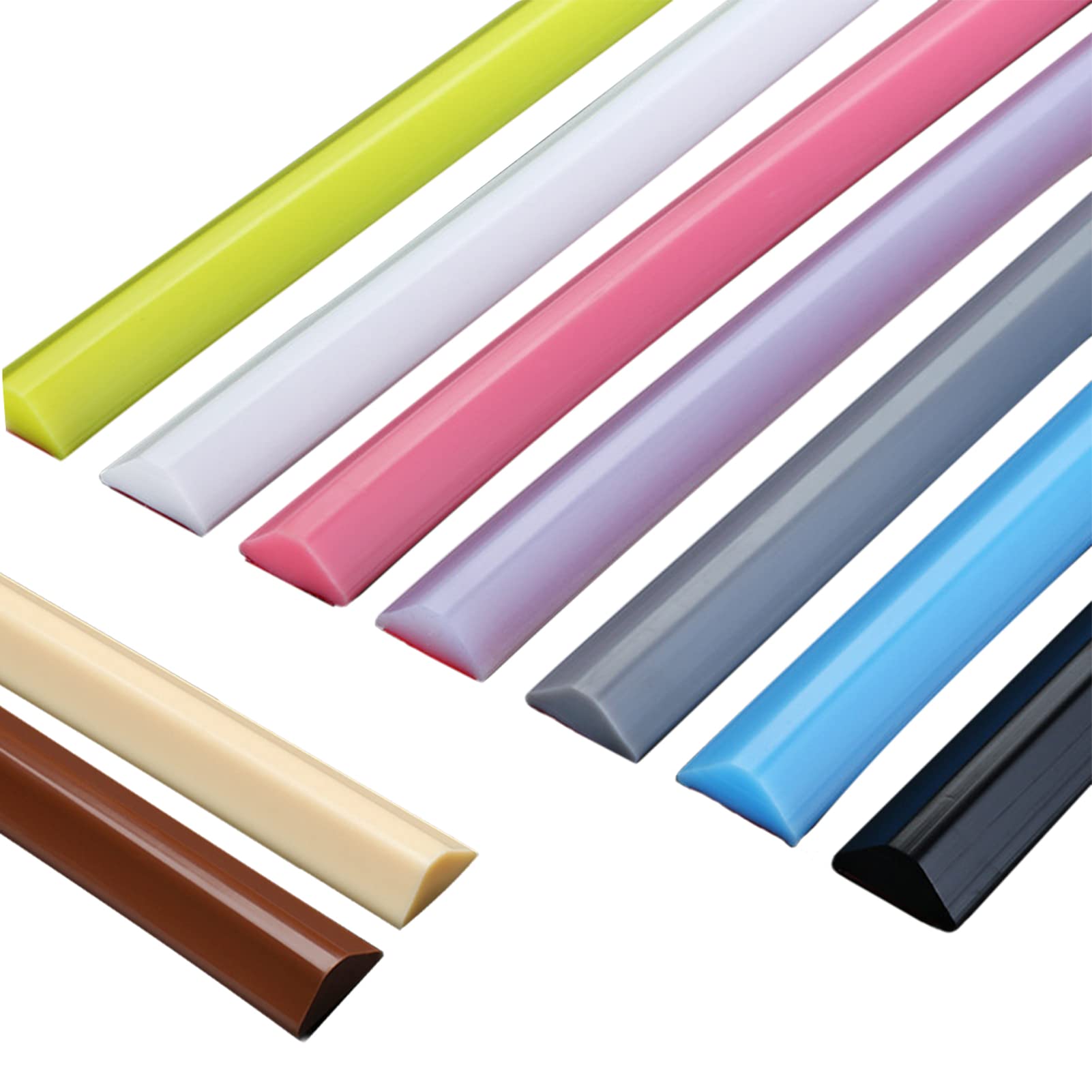 Water Barrier for Sink,Collapsible Shower Water Dam,Water Dam Strip for Countertop,Silicone Water retaining Strip,Shower Threshold Water Stopper (200cm,Brown)