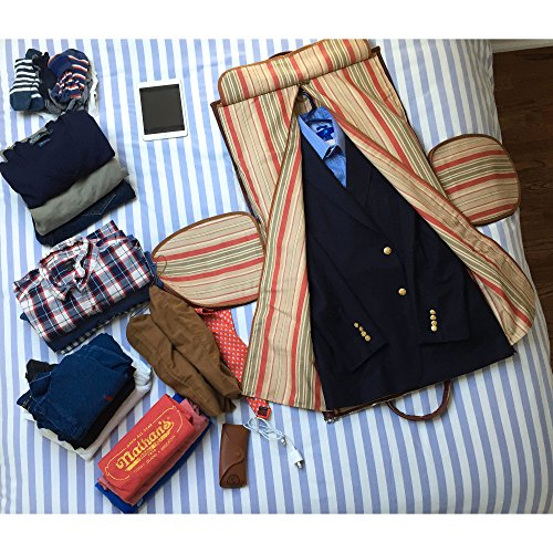 Venezia Garment Duffle Travel Bag Suitcase in Brown Full Grain Leather